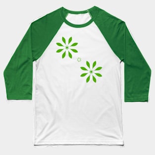 Green flower Baseball T-Shirt